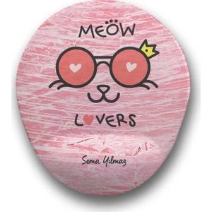 Atölye Çizgi Cat Lovers Meow Kedi Kişiye Özel Mouse Pad