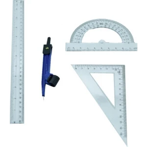 Geometri Cetvel Çizim Seti 4'lü