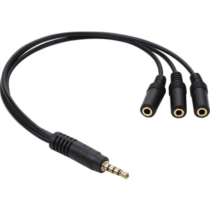 4300 Kulaklık Mikrofon Çoklayıcı 3 Port 3.5mm Splitter Çevirici Dönüştürücü Adaptör