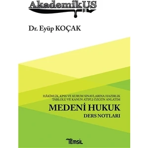 Akademikus Medeni Hukuk Ders Notları - Eyüp Koçak