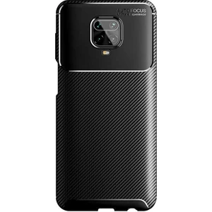 Xiaomi Redmi Note 9 Pro Kılıf Rugged Armor Darbe Emici Uzun Ömürlü Dayanıklı Parmak İzi Yapmaz Karbon Tasarım Negro Silikon Kapak
