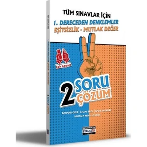 Benim Hocam Yayınları Tüm Sınavlar İçin 1. Dereceden Denklemler - Eşitsizlik - Mutlak Değer 2 Soru 2 Çözüm Fasikülü