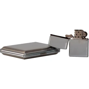Als Metal Tabaka ve Metal Zippo Takımı