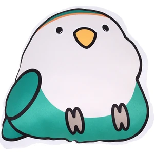 Kuş Arkadaşım Sevda&cennet Papağanı 3 Boyutlu Yastık Beyaz-Turkuaz