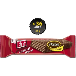 Sütlü Çikolatalı Gofret 34 g x 36 Adet
