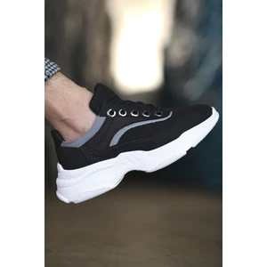 Siyah Beyaz Fileli Erkek Sneaker 0012157A