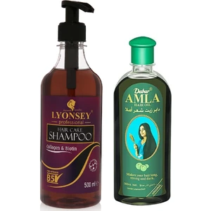 Biotin & Collagen Şampuanı 500 ml + Dabur Amla Saç Bakım Yağı 200 ml