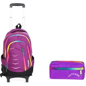 Entegre 9755 Çekçekli Okul Çantası Seti 2'li Mor
