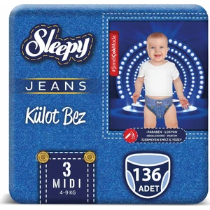 Jeans Külot Bez 3 Numara Midi 4'Lü Jumbo 4 - 9 Kg