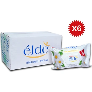 Islak Havlu Papatya Premium  100 x 6'lı  Paket