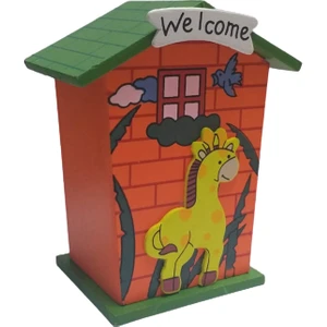 Ahşap Mini Ev Kumbara