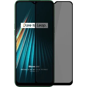 Realme 5i Privacy 5D Gizlilik Filtreli Cam Ekran Koruyucu Siyah