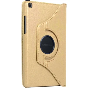 Samsung Galaxy Tab S6 Lite 10.4" P610 Kılıf 360 Rotating Stand Deri Gold