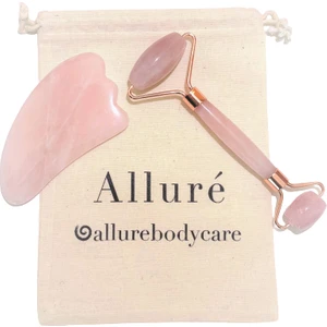 Alluré Rose Quartz Face Roller & Gua Sha