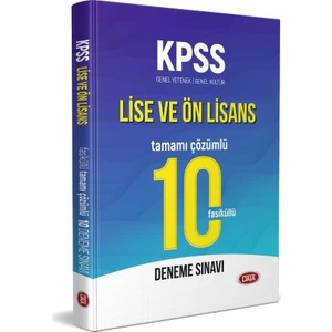 Data Yayınları KPSS Lise Ve Ön Lisans Tamamı Çözümlü 10 Fasikül Deneme Sınavı