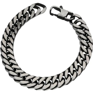 10 Mm. Retro Eskitme Siyah Çelik Erkek Bileklik DN99RT