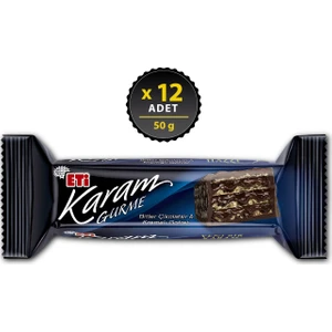 Karam Gurme Bitter Çikolatalı Gofret 50 g x 12 Adet