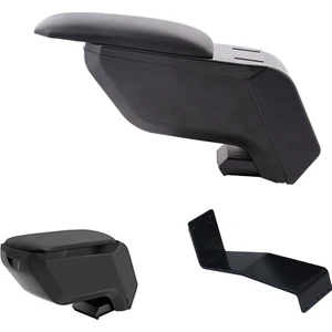 3 Tıkla Opel Corsa D 2006-2014 Delmesiz Çelik Ayaklı Siyah Kolçak Kol Dayama