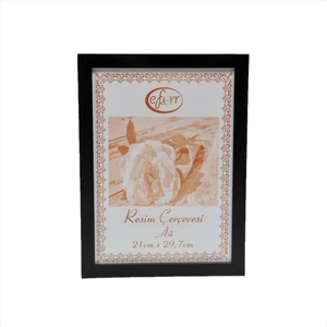 MİXEFOR A4 Çerçeve-Renk SİYAH -Arka Yüzey 3mm Mdf- Ön yüzey Kırılmaz  parlama yapmayan Antireflektif