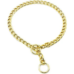 Altın Rengi Zincir Boğmalı Tasma 3.5 x 40-45 cm