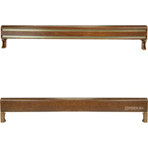 Meşe Dekoratif Perde Kornişi - Alüminyum Dekoratif Ray Korneş 100 cm