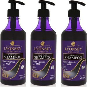 Lyonsey Silver Gümüş-Mor Şampuan 500 ml 3 Adet