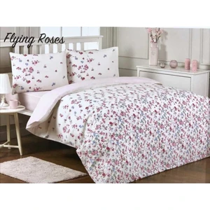 Modaletto Flying Roses Tek Kişilik Nevresim Takımı Pembe