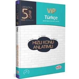 Editör Yayınları 5. Sınıf VIP Türkçe Hızlı Konu Anlatımlı