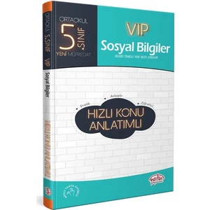 Editör Yayınları 5. Sınıf VIP Sosyal Bilgiler Hızlı Konu Anlatımlı