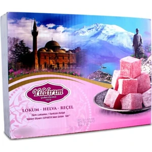 Yıldırım Şekerleme Gül Yapraklı Muska Gül Lokumu 750  gr