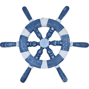 Ahşap Gemi Dümeni Duvar Süsü 42 cm