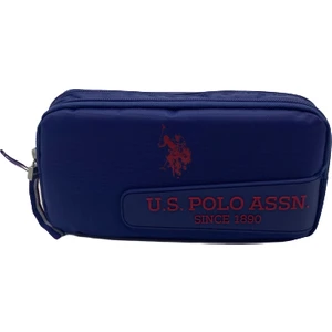 U.S. Polo Assn. Kabartmalı Lacivert Kalem Kutusu
