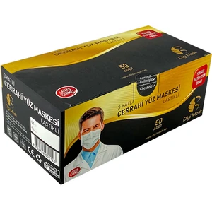 Digi Mask 3 Katlı Telli Full Ultrasonik Cerrahi Maske 50'li 5 Kutu