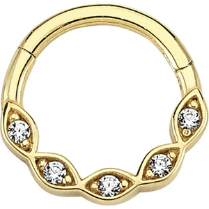 Altın Sepeti Altın Taşlı Halka Helix Tragus Küpe