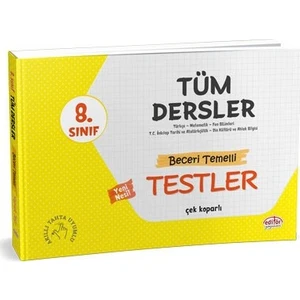 Editör Yayınları 8. Sınıf Tüm Dersler Yeni Nesil Beceri Temelli Testler