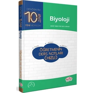 Editör Yayınları 10. Sınıf Biyoloji Öğretmenin Hızlı Ders Notları