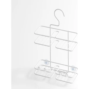 Asılabilir Kancalı Askılı Banyo Rafı Beyaz BK067