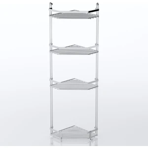 4 Katlı Kancalı Banyo Köşe Rafı Krom ES059H