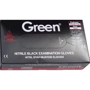 ELDİVEN GREEN NİTRİL LATEX KÜÇÜK BOY SİYAH ELDİVEN 1 PAKET