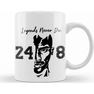 Baskı Dükkanı Kobe Bryant Legend Never Die Kupa Bardak Porselen