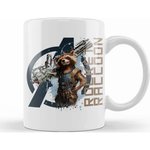 Baskı Dükkanı Avengers Rocket Raccoon Kupa Bardak Porselen