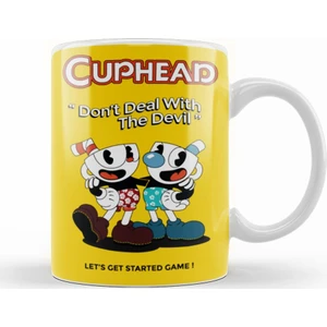 Baskı Dükkanı Cuphead Don't Deal with The Devil Kupa Bardak Porselen