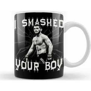 Baskı Dükkanı Khabib Nurmagomedov I Smashed Your Boy Kupa Bardak Porselen
