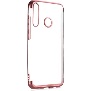 Tekno Grup Huawei Y6P Kılıf Dört Köşe Renkli Şeffaf Lazer Silikon Rose