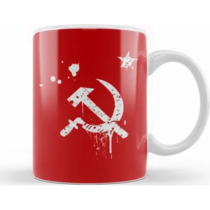 Baskı Dükkanı Revolution Orak Çekiç Kupa Bardak Porselen