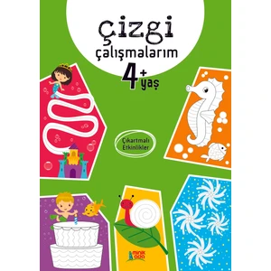 +4 Yaş Çizgi Çalışmalarım Kitabı (Minik Ada)
