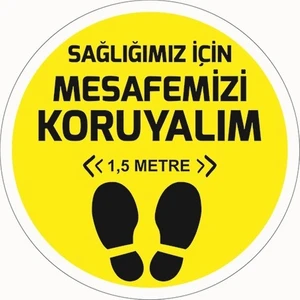 Genç Kanvas Sosyal Mesafe Yer Yapışkanı 3'lü