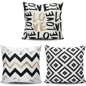 Kırlent Dünyası 3 Lü  Dijital Baskılı Kırlent Kılıfı Seti