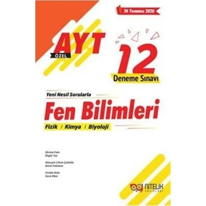 Nitelik Yayınları YKS AYT Fen Bilimleri 12 Deneme Sınavı
