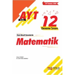 Nitelik Yayınları YKS AYT Matematik 12 Deneme Sınavı - Sinan Yılmaz